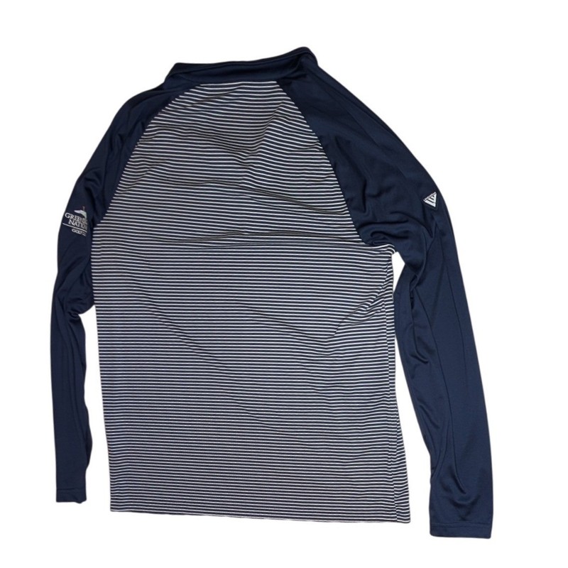Levelwear Pullover Mens M Navy Greensboro National Golf Club 1/4 Zip Striped gallery