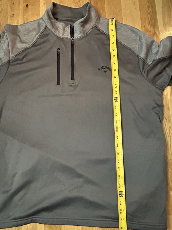Callaway Quarter Zip Tech Pullover Polyester XL w/ Pockets Gray gallery