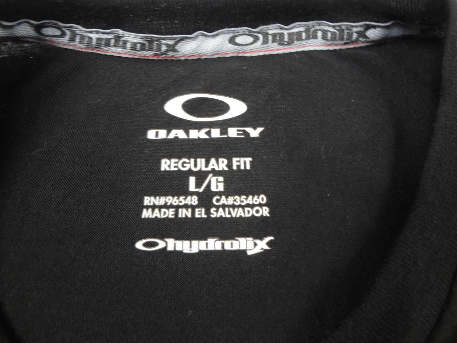 OAKLEY GRAY GREEN LETTERING BLACK LARGE REG FIT ATHLETIC T-SHIRT K218 gallery