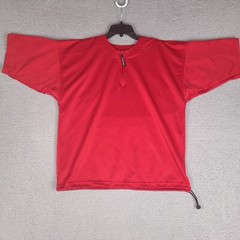 Easton Shirt Mens Small Athletic 1/4 Zip Vented Pullover Red Short Sleeve
