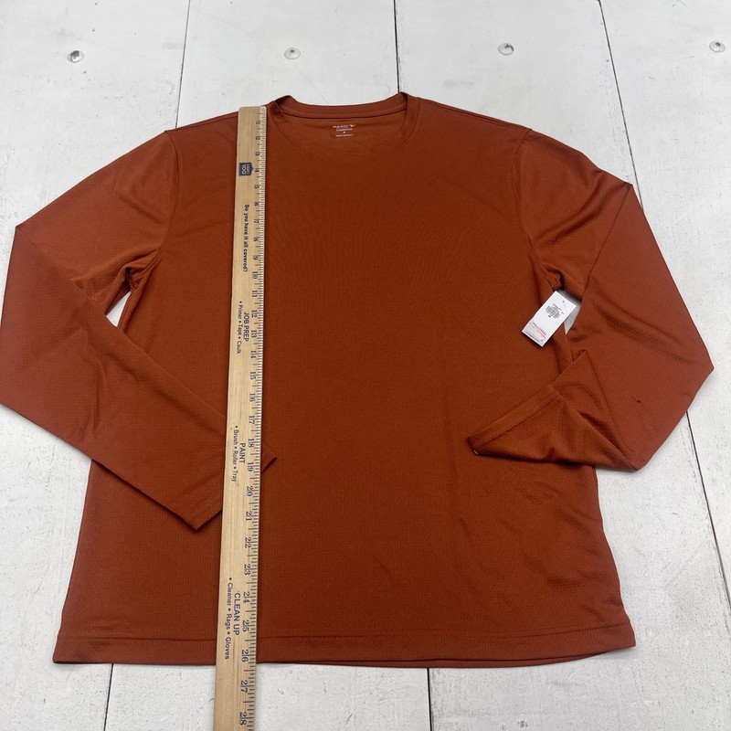 Old Navy Shirt Mens Medium Orange Long Sleeve Active Cloudmotion Performance Tee gallery