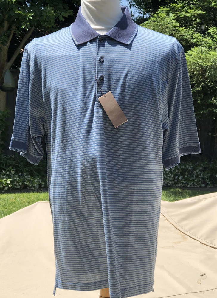 NWT Polo Tasso Elba Golf Mercerized Cotton Light Blue Sz M