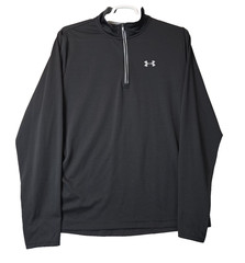 Under Armour Run Black LS 1/4 Zip Fitted Top Shirt Men’s XXL Stretch Thumbholes