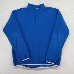Peter Millar Warmth Fleece Pullover Mens M Blue 1/4 Zip Mock Neck Outdoor