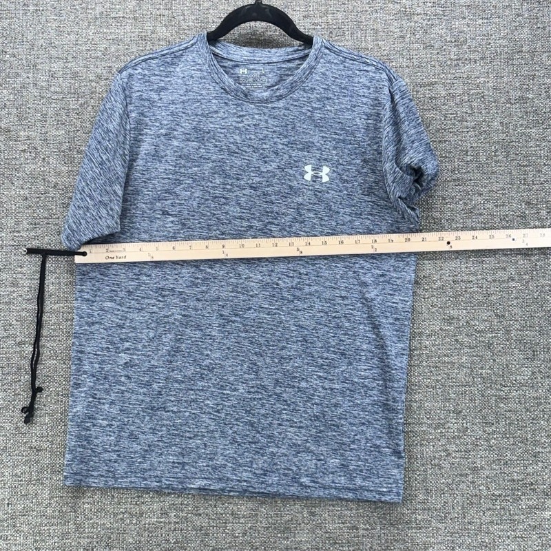 Under Armour Performance Shirt Large Heathered Loose Fit HeatGear Athletic Gym gallery