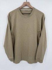 Lululemon Heavyweight Cotton Long Sleeve Crew Shirt Mens Size Large Beige READ*