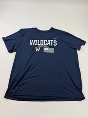 Nike Shirt Mens 3XL Blue Dri-Fit Wildcats Football USA Flag Graphic Tee Top