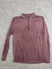 TravisMathew Pullover Mens Large Red 1/4 Zip Long Sleeve Golf Performance Top