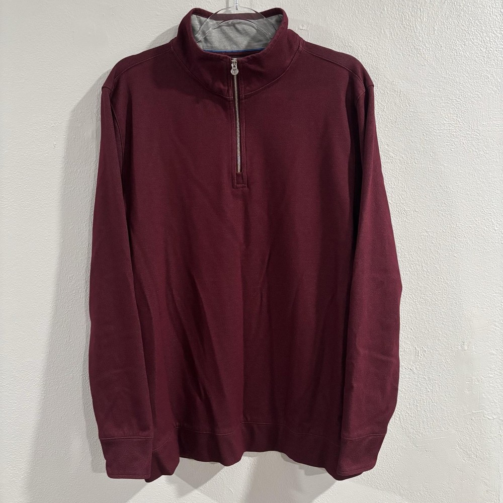 Twillory Performance Pullover Mens XL 1/4 Zip Stretch Mock Neck Tailored Fit