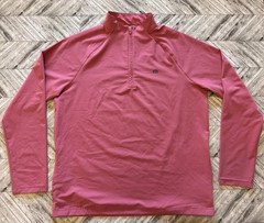 Travis Mathew Pullover Mens Large Pink Golf Performance Air Tram 1/4 Zip Tennis