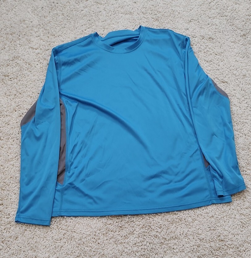 Mens Activewear Shirt PBX Pro Blue Gray Size XXL Golf Performance gallery