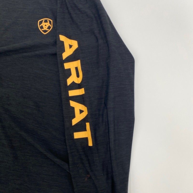 Ariat AriatTEK Shirt Mens Extra Large Black Orange Logo Performance Athletic gallery