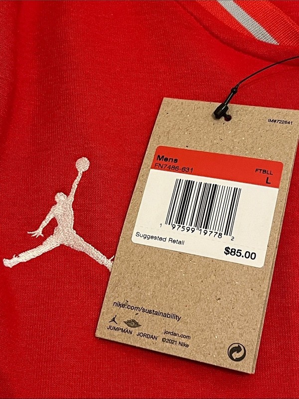 Nike Jordan Pregame Pullover Men's L Football 1/4 Zip shirt Red Gray FN7486 $85 gallery