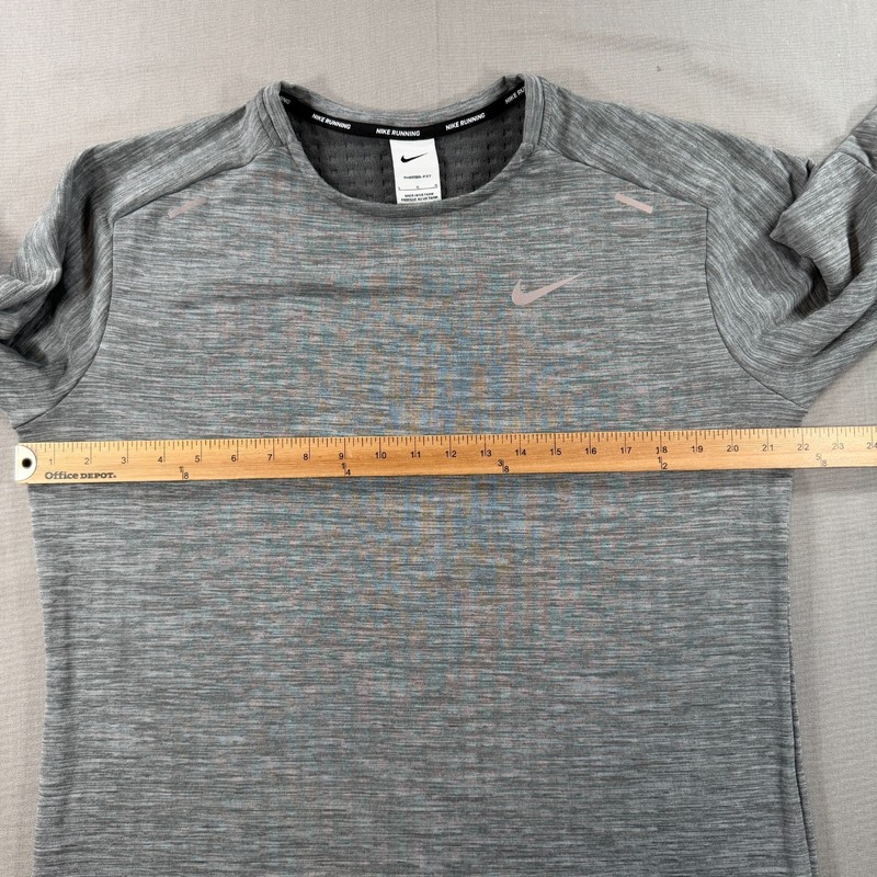 Nike Therma Sphere Element Repel Running Crew Shirt Mens Large Gray CU6083 gallery