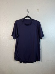 Lululemon Metal Vent Tech SS Shirt Mens XL Purple Gray Workout Tee Flaws