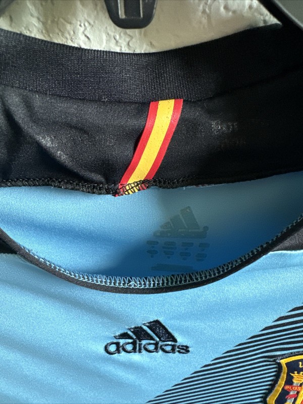 Adidas Climacool Soccer Jersey Mens Small Blue 2012-2013 Spain Away UEFA Euro gallery
