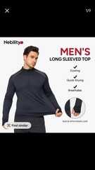 Nebility Compression Long Sleeve Short W/ Reflective Strip Black Lg