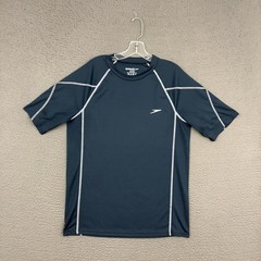 Speedo Shirt Mens Medium Blue UV Protection Outdoor Summer Beach Vacation Dad