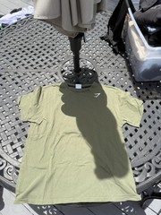 Gymshark T Shirt Mens Large Green Short Sleeve Active Workout Training Gym Adult