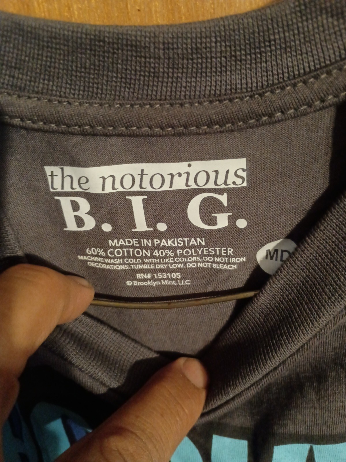 The Notorious B.I.G. Brooklyn Biggie Long Sleeve Gray New T-Shirt- Size M gallery