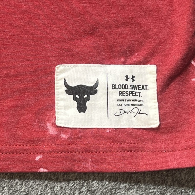 Men's Under Armour Project Rock "Respect" Graphic T-Shirt Red XL gallery