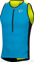 Pearl Izumi Triathlon Singlet Mens SMALL Elite Pursuit Tri 1/2 Zip BLUE Tank NWT