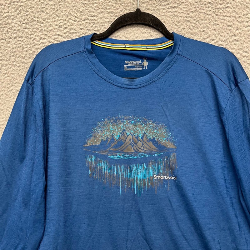 Smartwool Merino Sport 150 Shirt Mens XL Blue Wool Long Sleeve Outdoors Gorp gallery