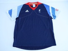 Adidas Team GB London 2012 Paralympics Navy T-Shirt Mens M Short Sleeve