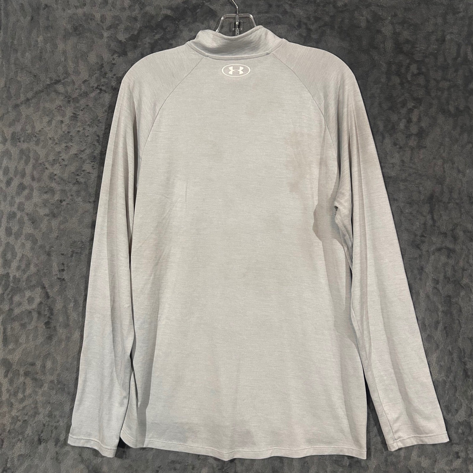 Under Armour Mens Tech 1/2 Zip Pullover Light Gray Heather Long Sleeve Large gallery