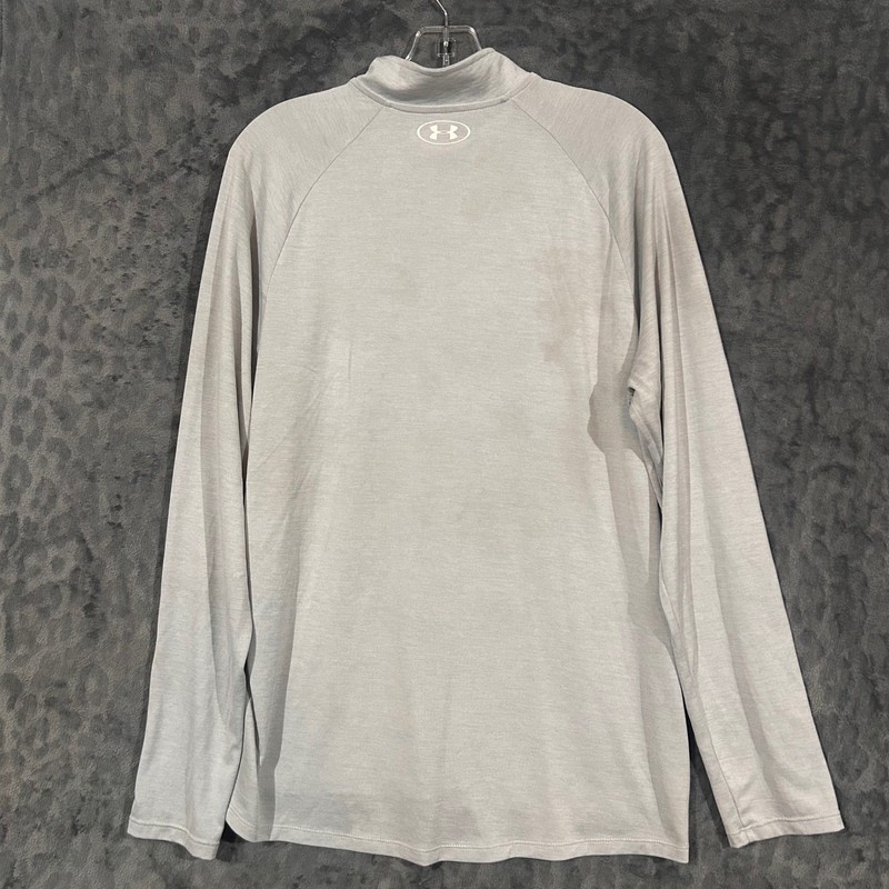 Under Armour Mens Tech 1/2 Zip Pullover Light Gray Heather Long Sleeve Large gallery