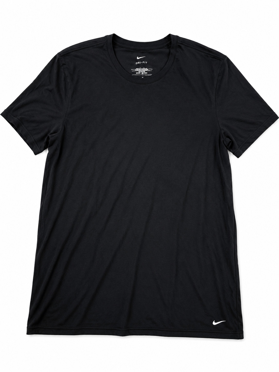2 Mens Nike Black Dri fit crew T Shirts Size Large NWOT gallery