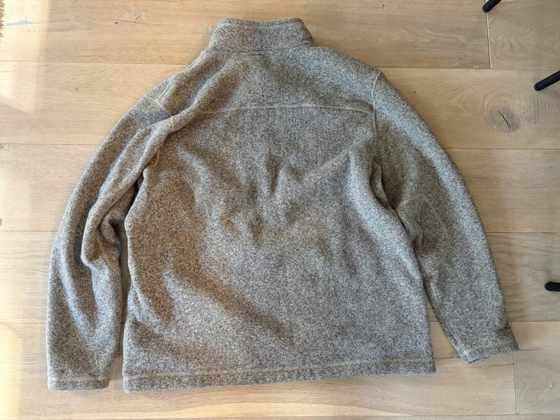 North Face quarter zip oatmeal heather hiking outdoor comfort- XXl gallery