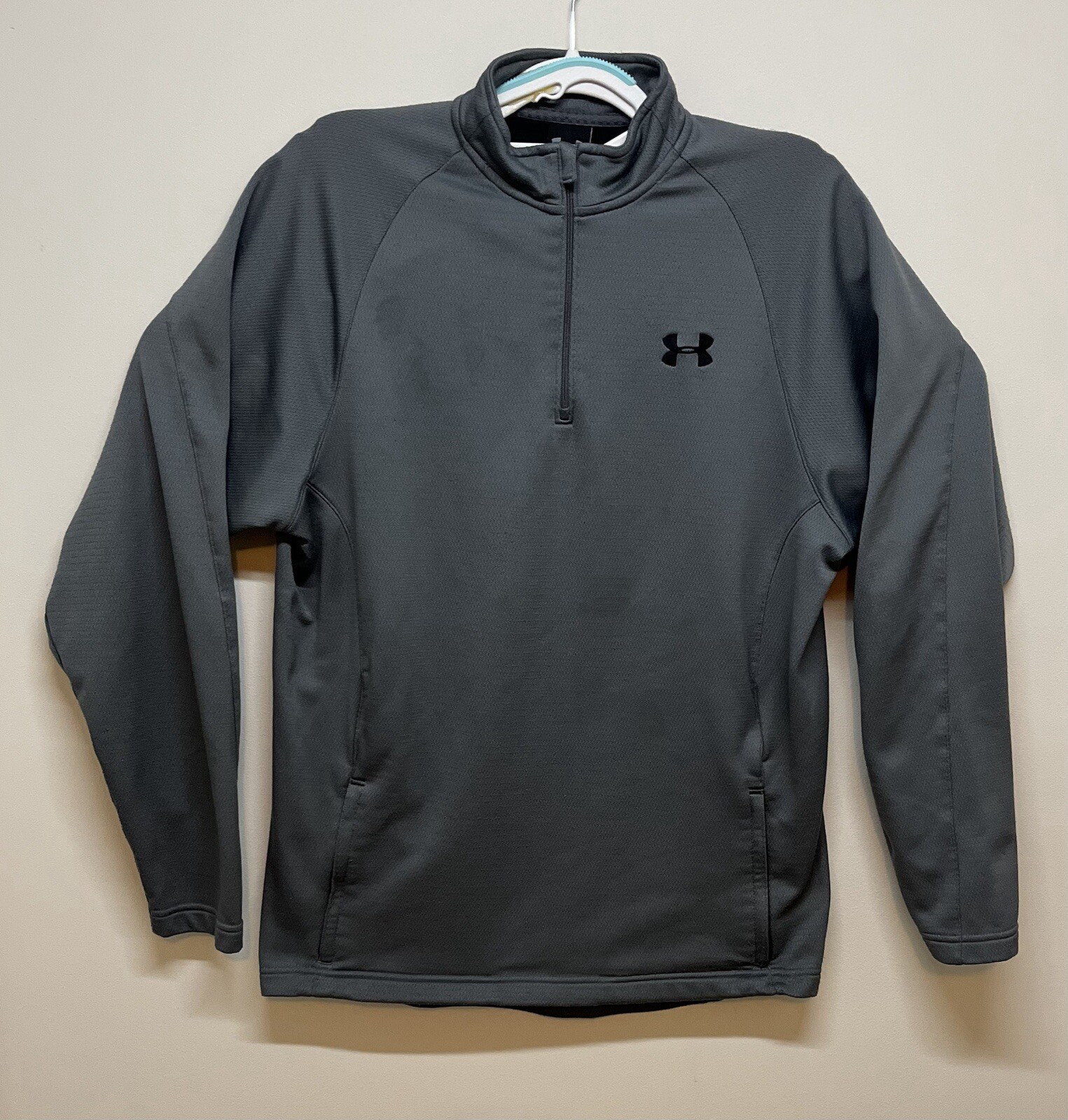 Under Armour (M) Men’s 1/4 Zip Pullover Pockets, Embroidered Logo & Name on Back gallery