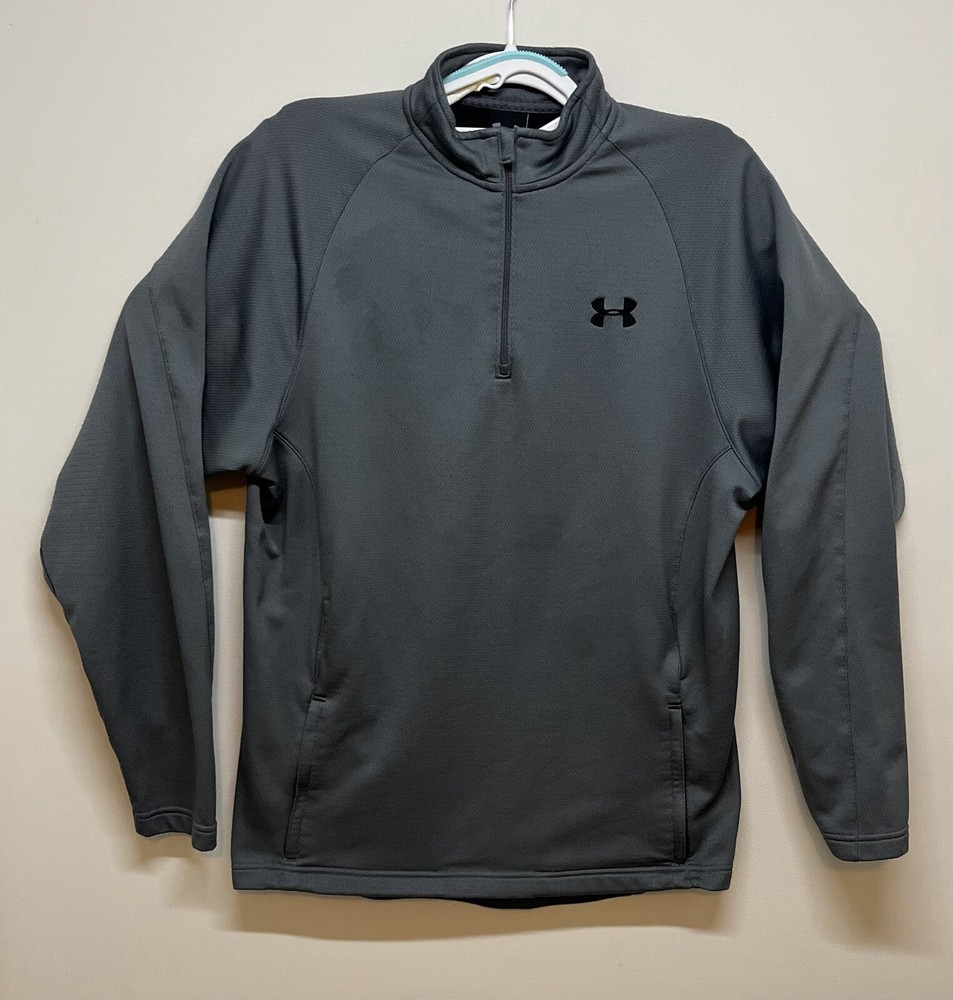 Under Armour (M) Men’s 1/4 Zip Pullover Pockets, Embroidered Logo & Name on Back