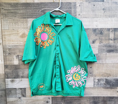 🔥 Nike Project Uphoria Green Button Down Baseball Jersey Men’s Large L Euphoria