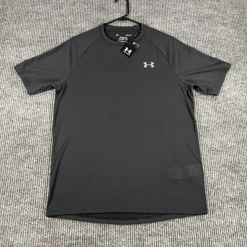 Under Armour Shirt Mens Medium Tech Tee Black Short Sleeve Active Casual New gallery