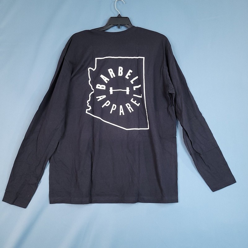 Barbell Athletic Apparel Men's Long Sleeve T-Shirt Black Size 2XL gallery