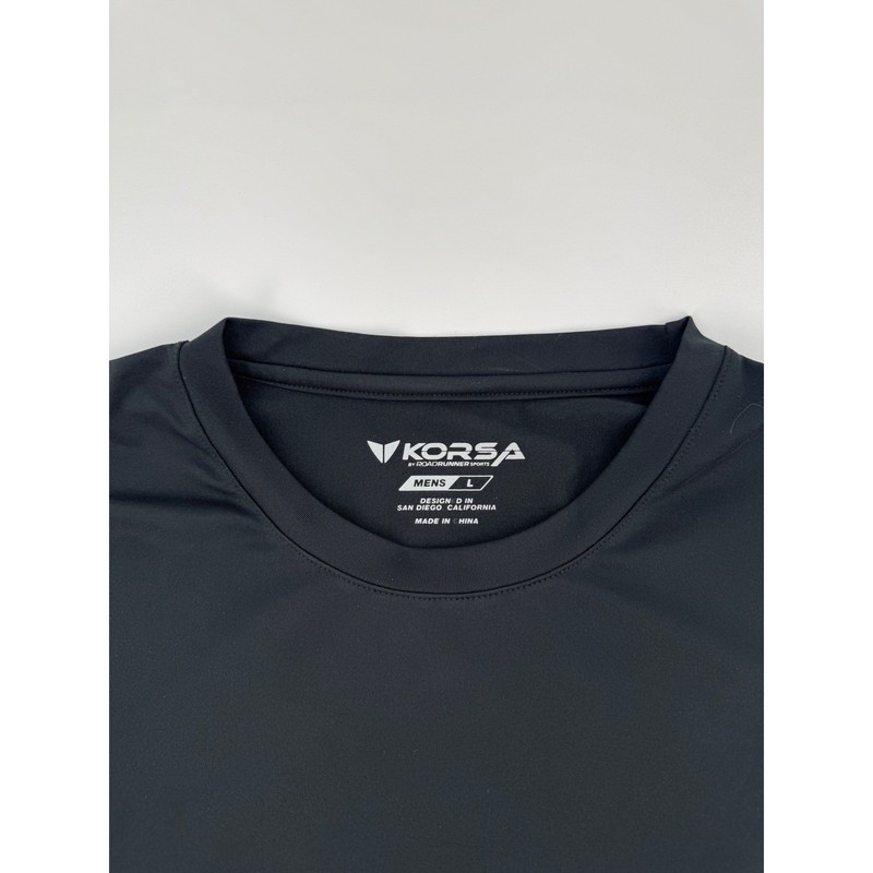 Korsa Road Runner Sports Mens Large Black Performance Running Training T-Shirt gallery