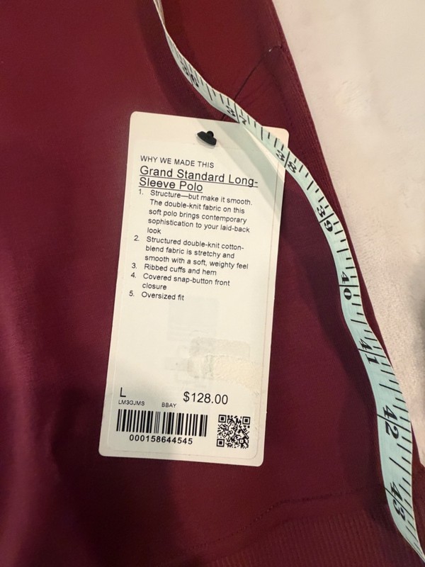 Lululemon Men’s Large Grand Standard Long Sleeve Polo gallery