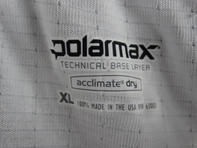 PolarMax White Multi Purpose Technical Base Layer Acclimate Dry Long Underwear gallery