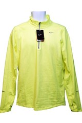 New NIKE RUNNING Men’s DriFit Stay Warm Micro Fleece Reflective Top Zest XXL
