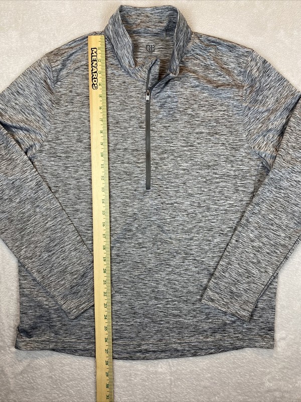Graham Luxe Pullover Mens Size Large Frey 1/4 Zip Top Gray Golf Performance gallery