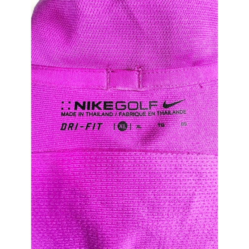 NIKE DRI-FIT GOLF Vented Back Athletic Polo Shirt Pink Purple XL short sleeve gallery