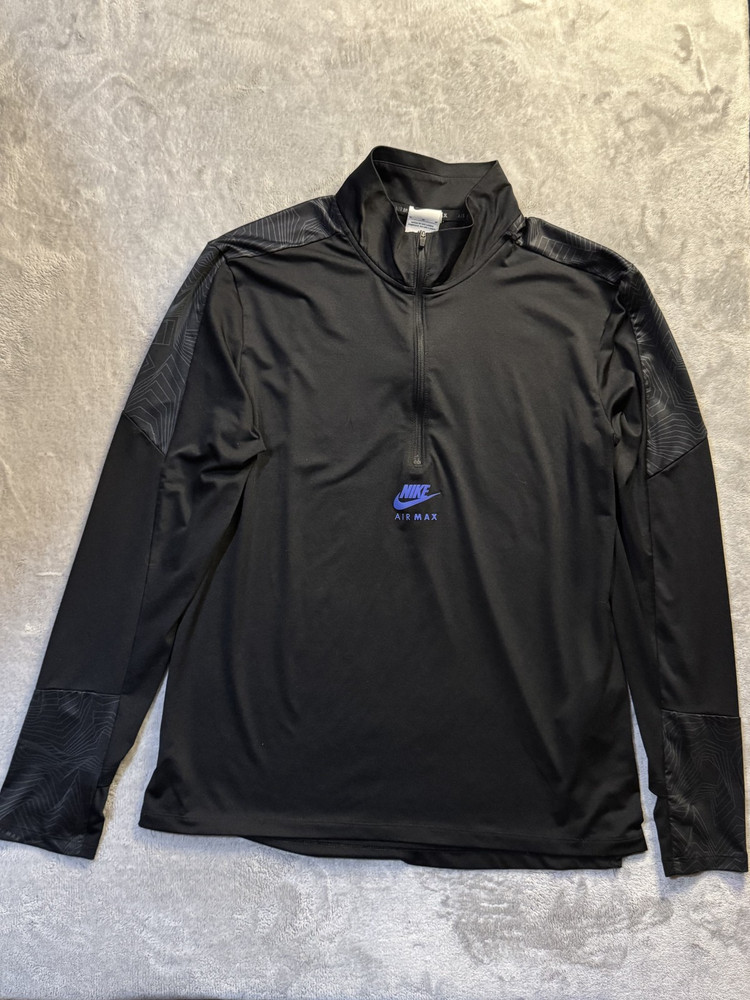 Nike Air Max Dri-FIT 1/4 Zip Pullover Black Mens Medium FV5599-010