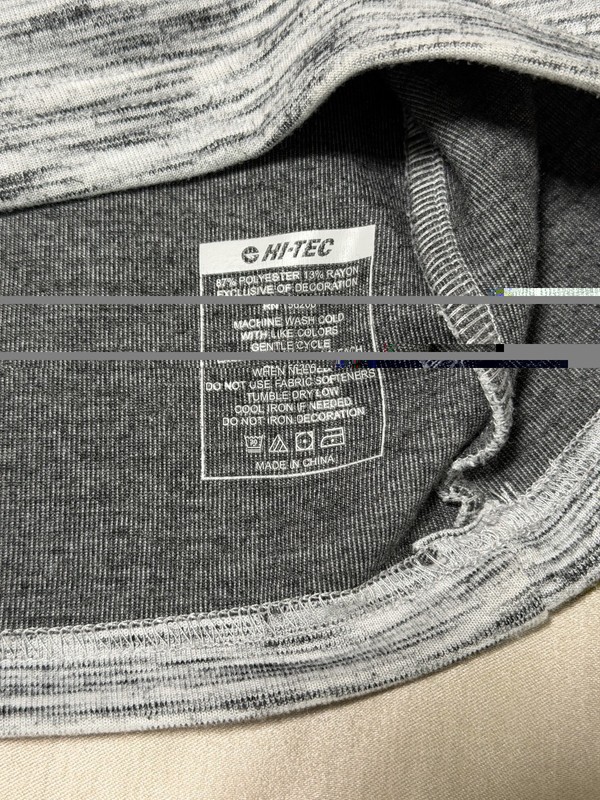 Hi Tec Men's XL Gray Quarter Zip Long Sleeve Athletic Pullover Shirt gallery