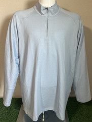 Lands End Long Sleeve Pullover Mock Neck Shirt Men’s Size 2XL Blue 1/4 Zip, NWOT