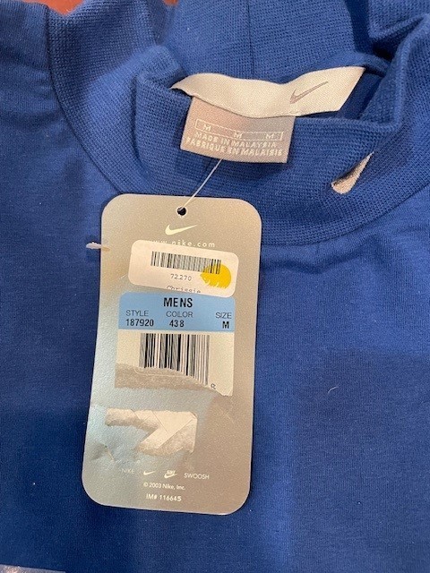 Nike Stretch Crew Neck Long Sleeve Shirt Mens Medium M Royal Blue gallery