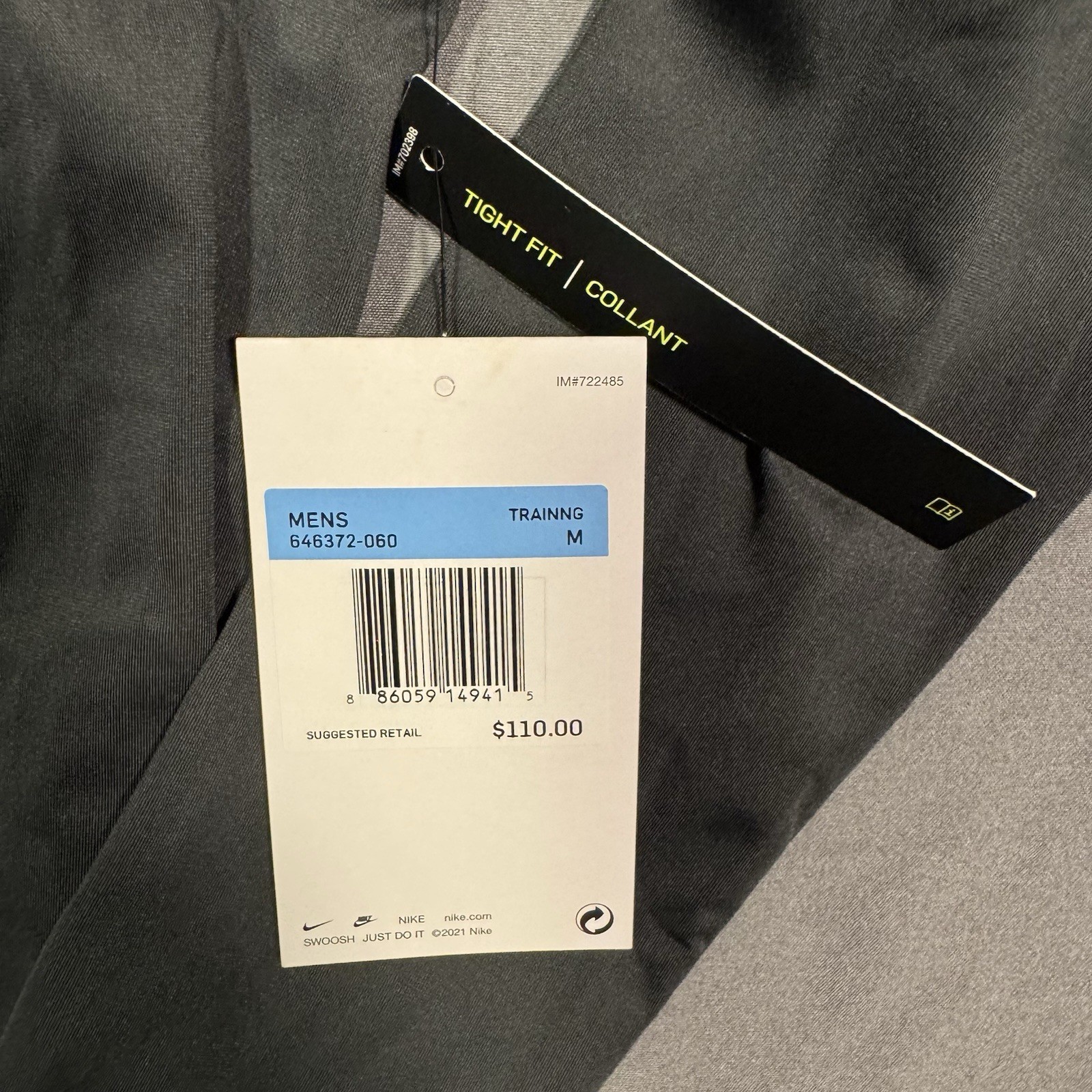 Nike Pro Mens HyperCompression LS Training Shirt M charcoal 646372-060 $110 gallery