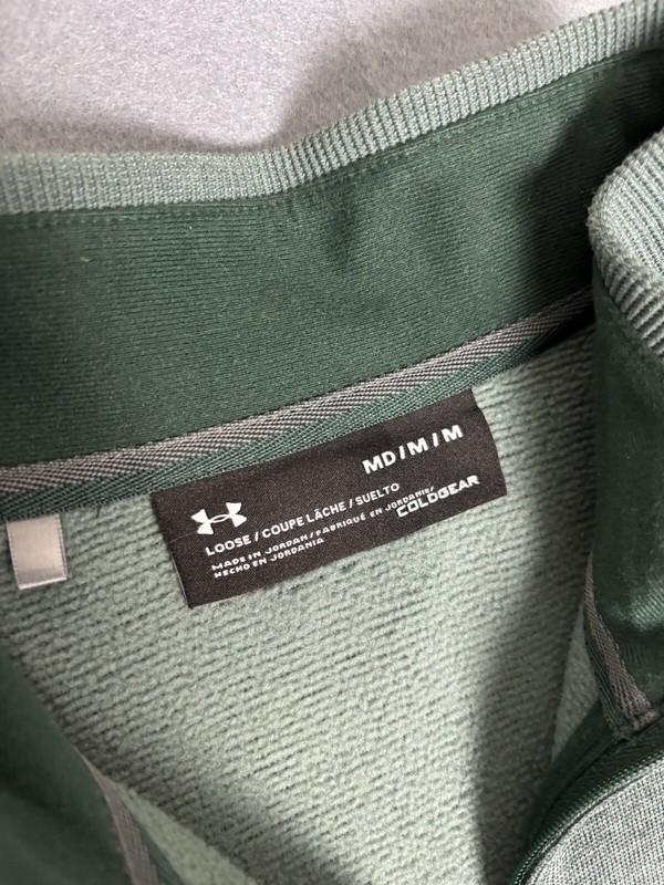 Under Armour Storm 1/4 Zip Sweater Fleece Green Men Medium Cold Gear Loose gallery