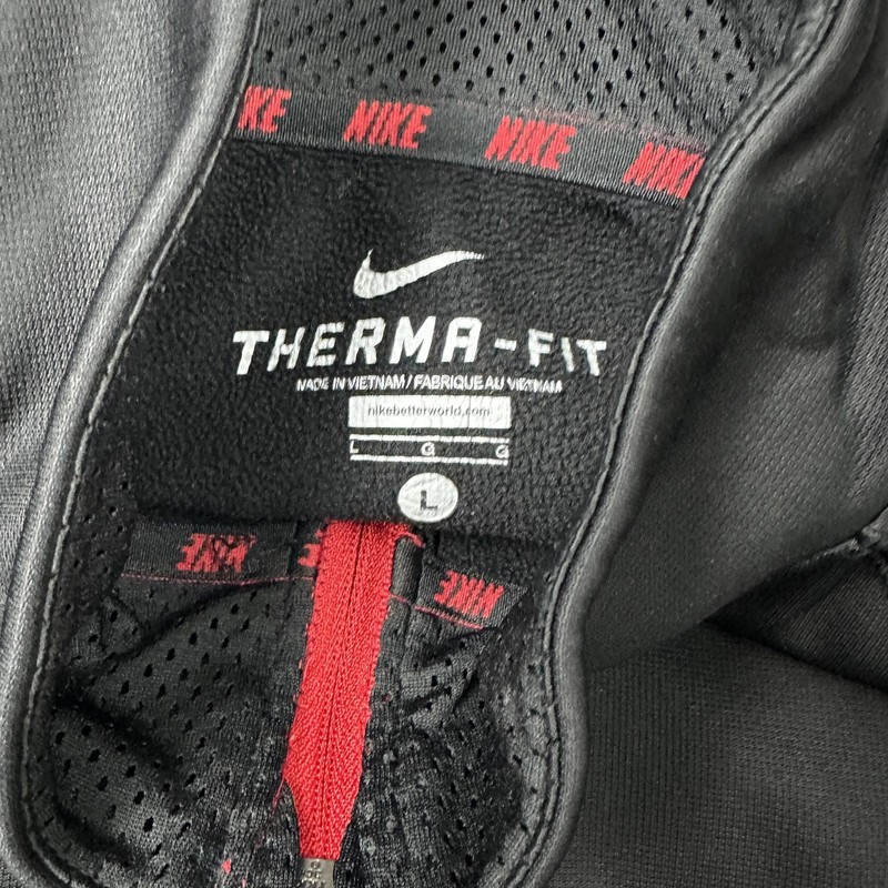 Nike Therma-FIT Pullover Men Large Black 1/4 Zip Long Sleeve Running Training L gallery
